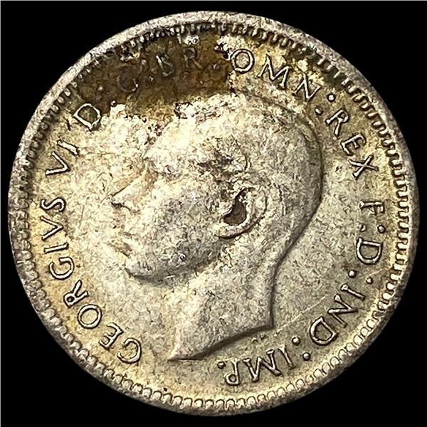 1943 Austailia Silver 3 Pence