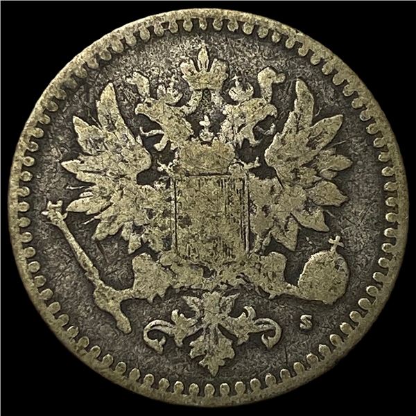 1865S Finland Silver 50 Pennia