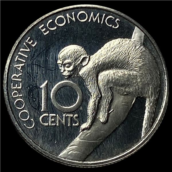1980 Guyana Copper Nickel 10 Cents