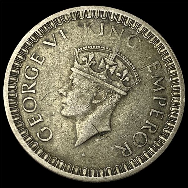 1942 British Inda Silver 1 Rupee