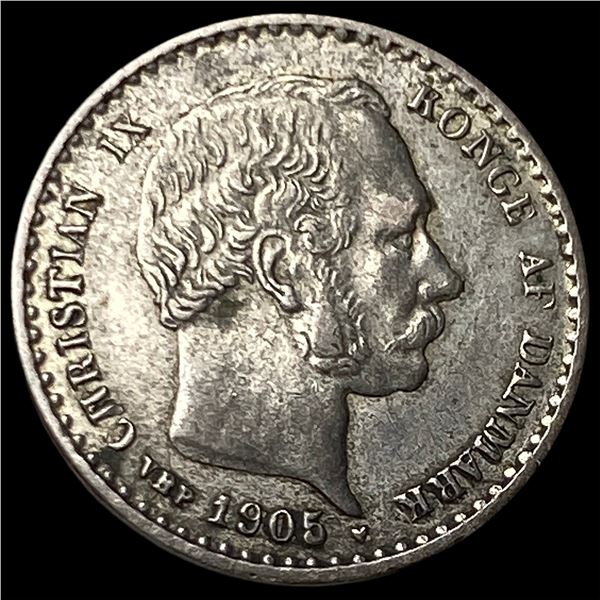 1905 Denmark Silver 10 Ore