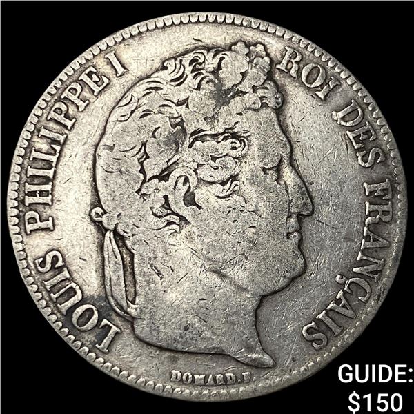 1840 France Silver 5 Francs