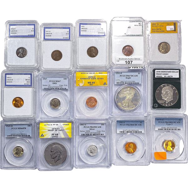 Various Dates Various U.S. Graded Coins