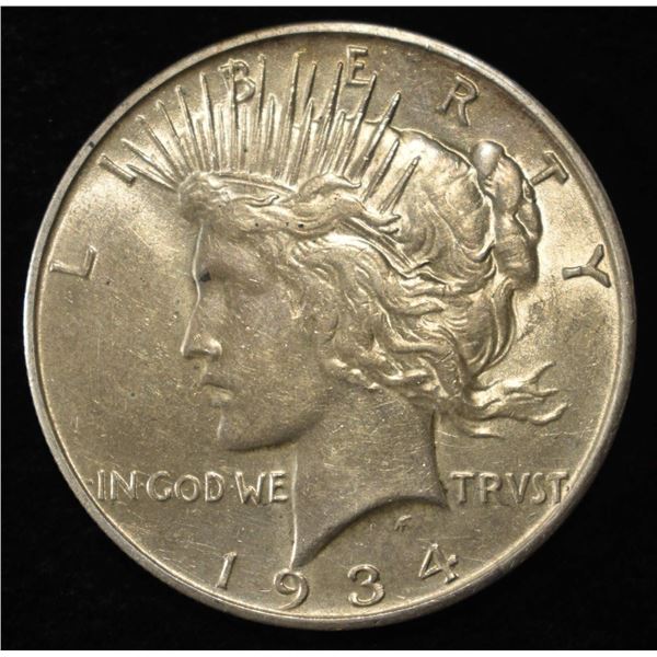 1934-D PEACE DOLLAR AU