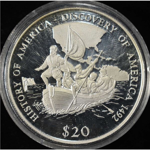 DISCOVERY OF AMERICA APPROX 0.7 OZ .999 SILVER