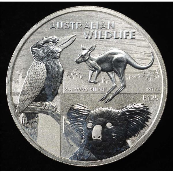 2 OZ .999 SILVER $2 AUSTRALIAN WILDLIFE ROUND