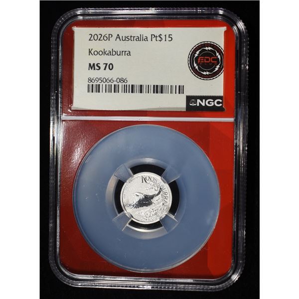 2026P 1/10 OZ PLATINUM KOOKABURRA NGC MS70
