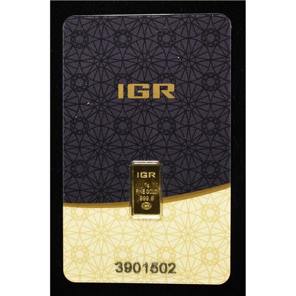 IGR 1 G .9999 GOLD BAR