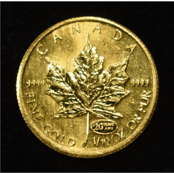 1999 $5 1/10TH OZ  GOLD MAPLE LEAF