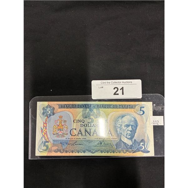 1979 Bank Of Canada $5 bill