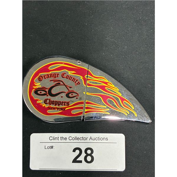 Hard to find Orange County Choppers Lighter, Very unique shape