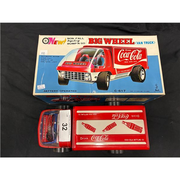 NOS 1950sCoca Cola Tin Litho Friction Delivery Truck, In box