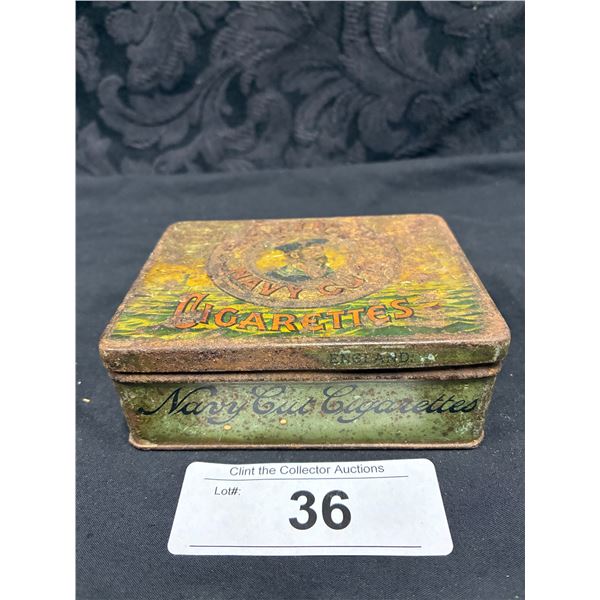 Vintage Players Navy Cut tobacco tin, 4'x3'