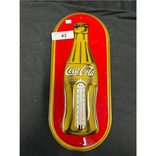 Original Coca Cola 2003 80th year anniversary, 1923 metal thermometer, working and in near mint cond