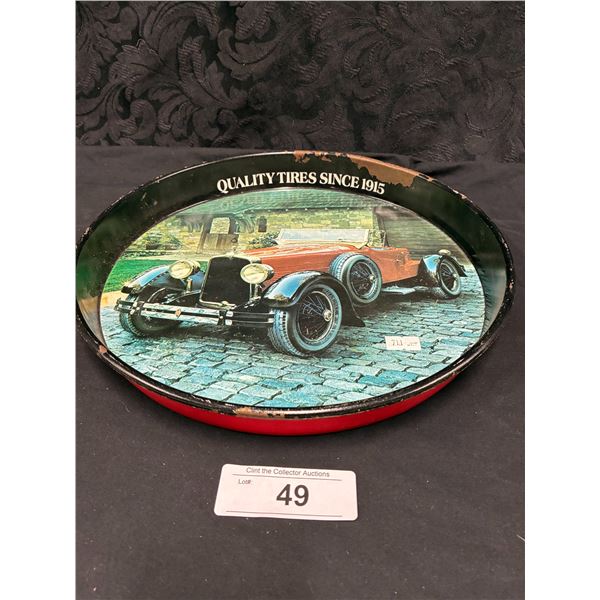 Vintage general Tires metal tray, 12"