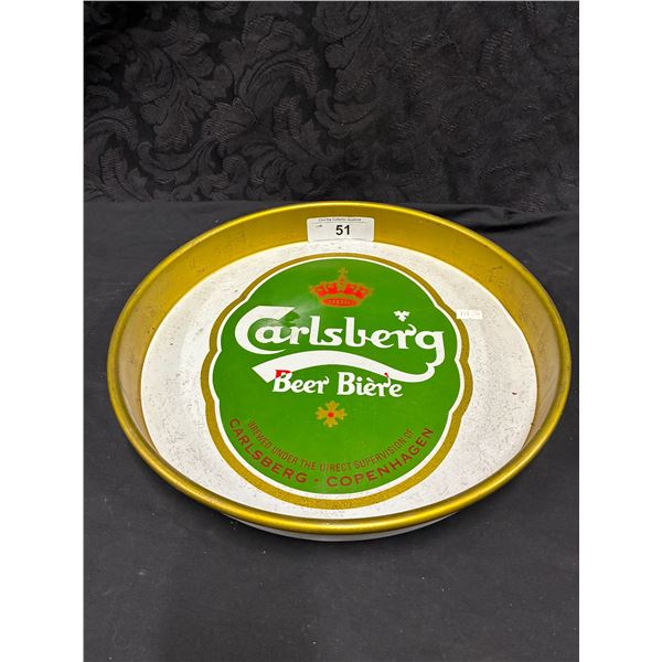 Vintage Carlsberg tray, 13"