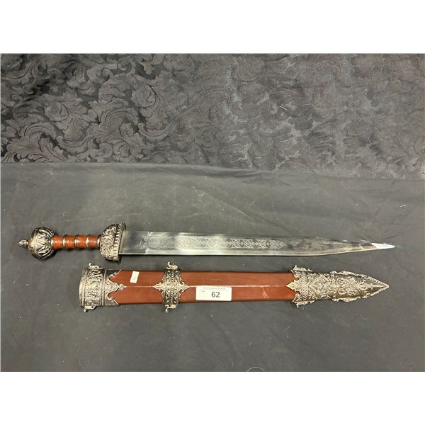 Vintage Sword with ornate sheath, 31"