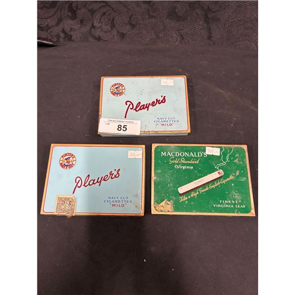 3 Vintage Cigarette Tins