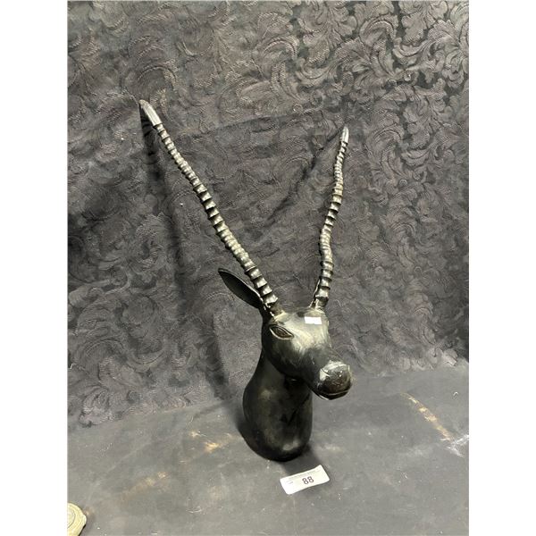 Unique Metal Gazelle wall hanger, 24"