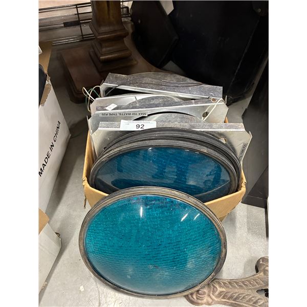 Collection of various traffic light pieces