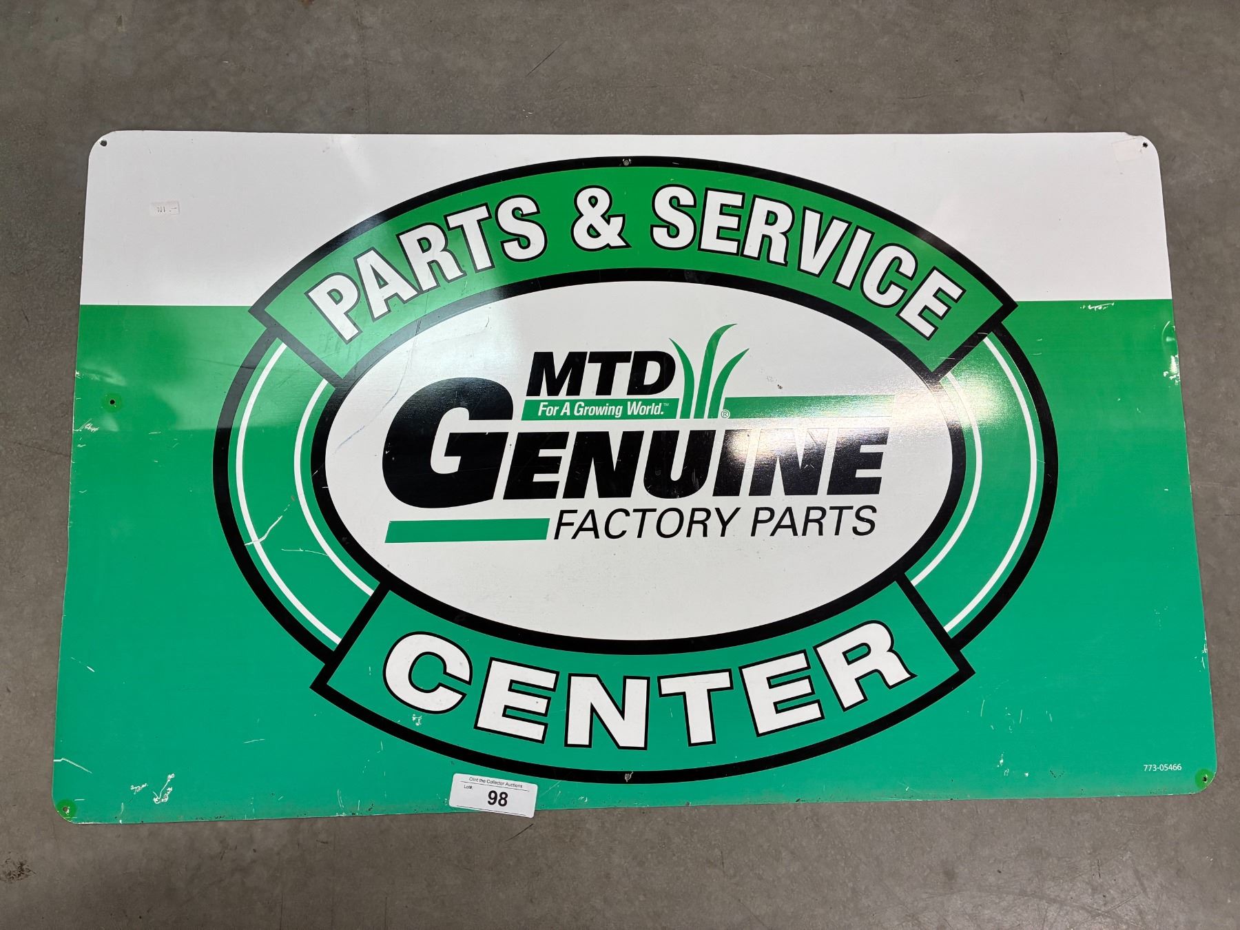 Vintage metal MTD Sign, 36