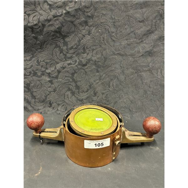 Vintage nautical brass compass, non functioning