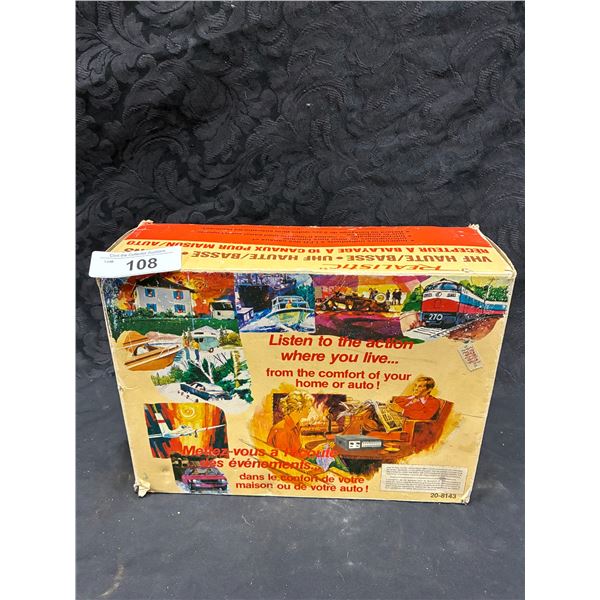 Vintage realistic scanner radio, in box