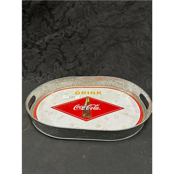 Vintage Coca Cola drink tray, 16"x12"
