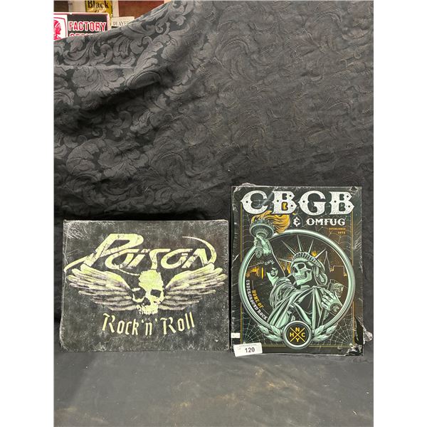 2 Tin signs, 16"x12"