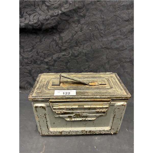 Vintage 50 calibre ammo box, 12"x7"