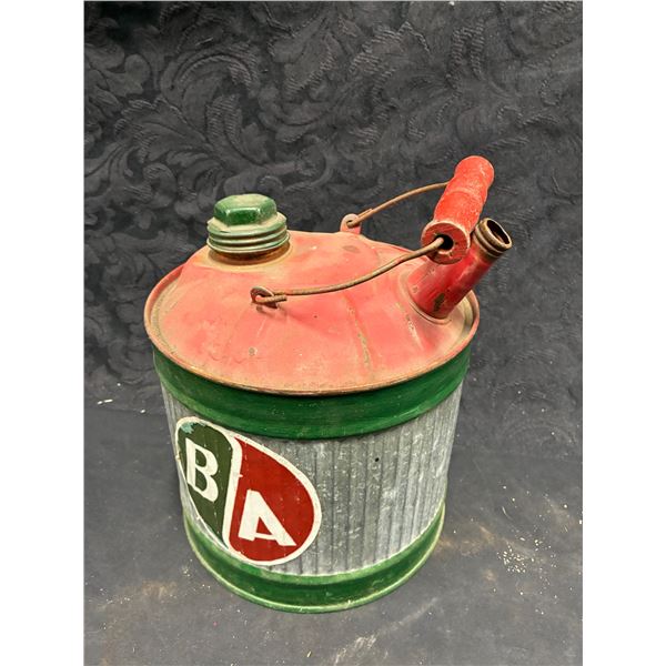 Vintage B/A gas can with spout