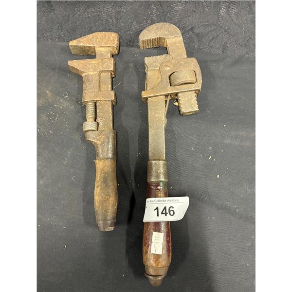 2 Vintage pipe wrenches