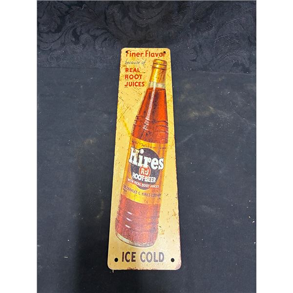 Hires root beer bottle metal sign 15"x4"