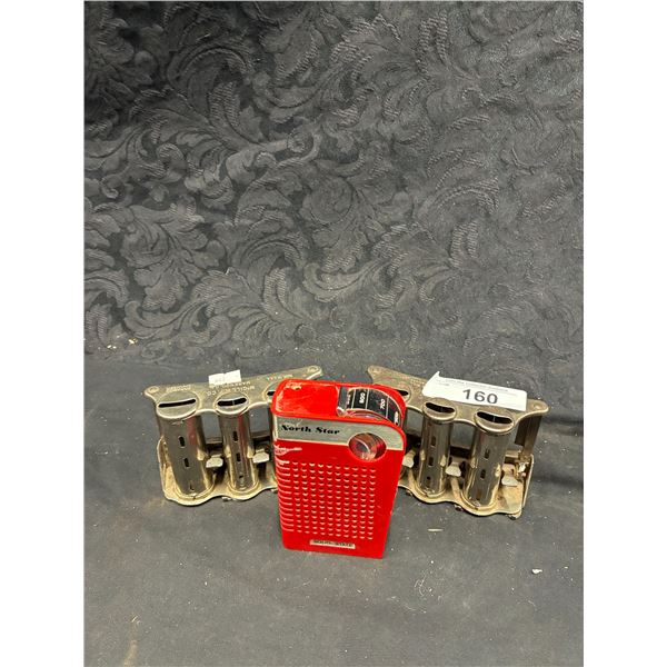 2 Vintage coin Despensers and transistor radio