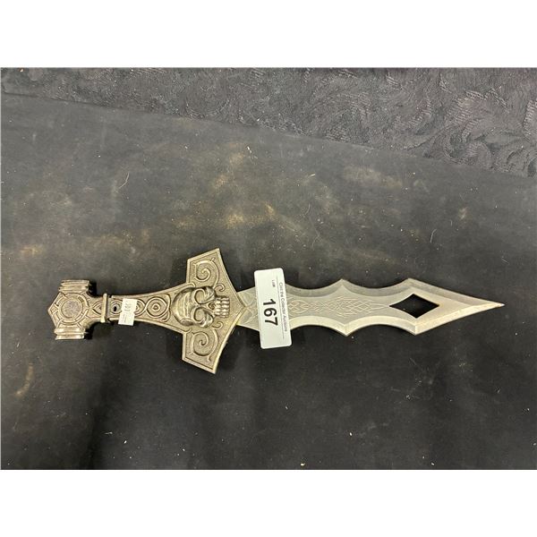 Skull themed dagger, 15"