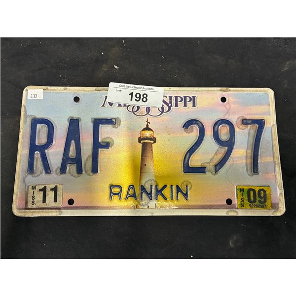 Very rare 2009 Mississippi plate