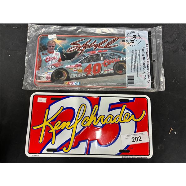 2 Nascar plates