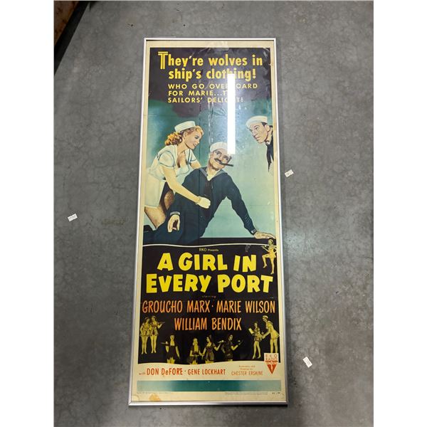 Vintage framed movie poster 36"x14"