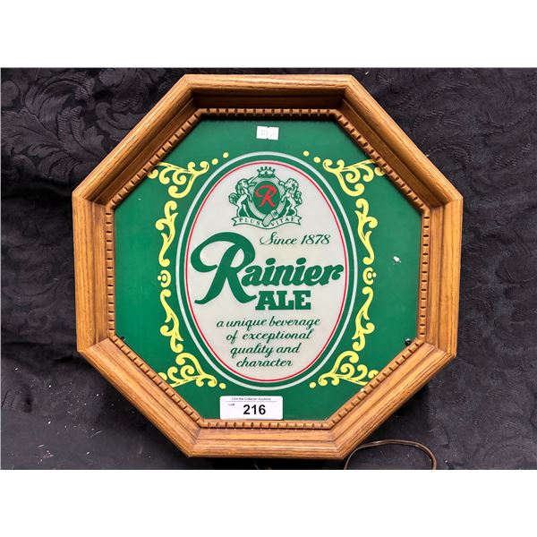 Vintage Reinier Ale light up sign, 15"x15" untested