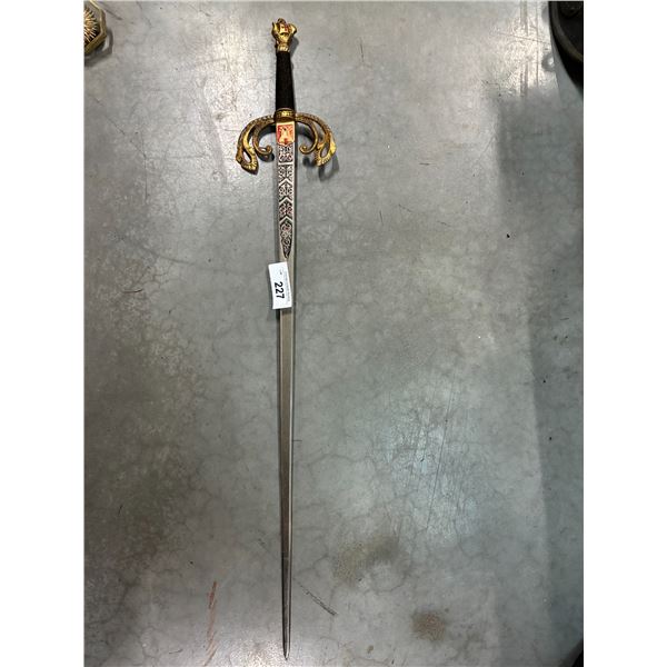 Sword with ornate handle, 32"