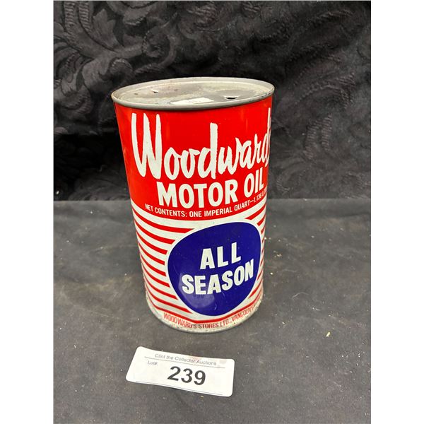 Vintage Woodwards Motor Oil 1Q oil can