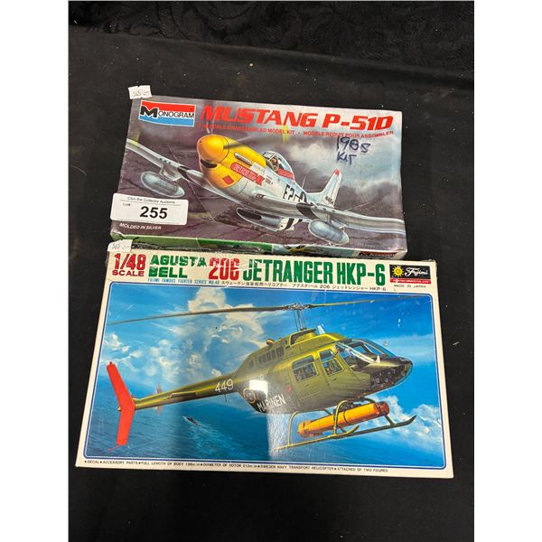 2 Vintage plane model kits