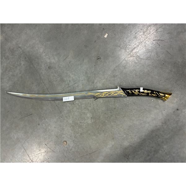 Vintage sword with beautiful graphics, 38"