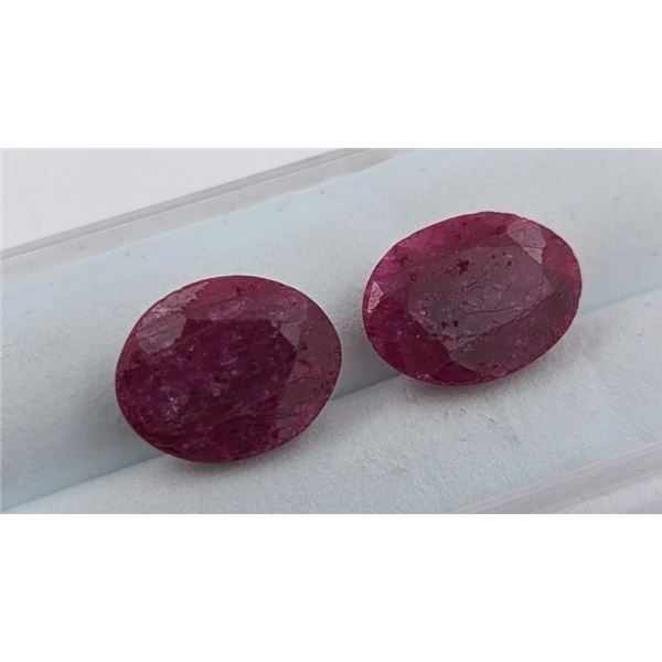 9.79 ct Certified Madagascar Ruby gemstone Pair ($19,580 Appraisal)