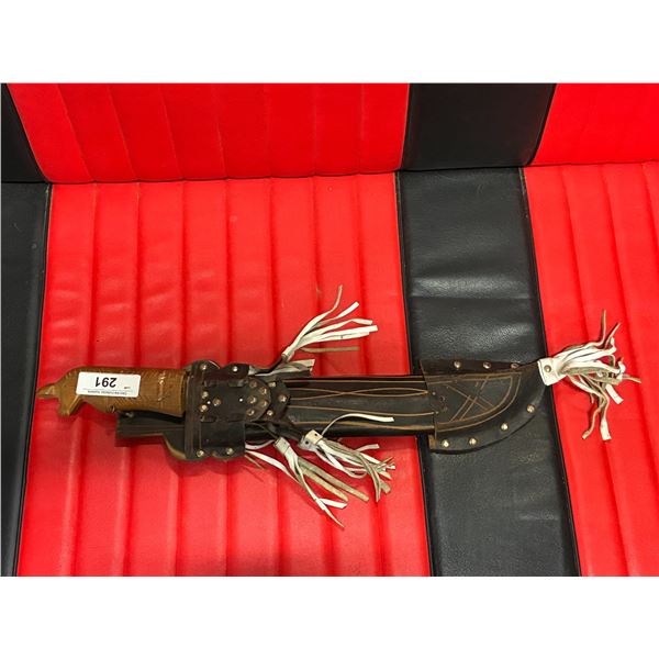 Vintage  Machete style sword and sheath"