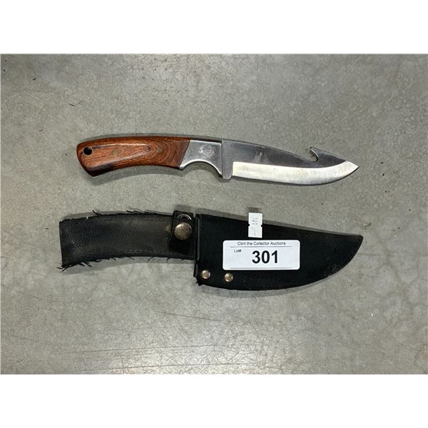 Vintage skinning knife and sheath 10.5"