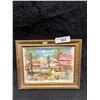 Image 1 : Vintage framed plate, 12"x10"