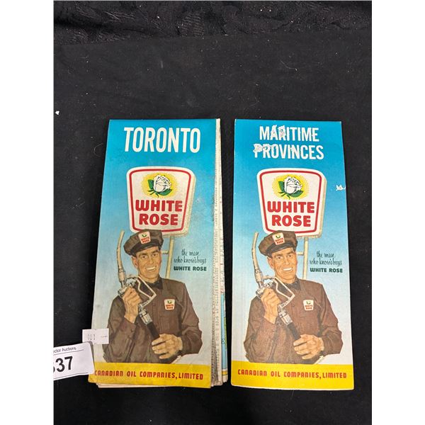 2 Vintage Hard to find White Rose maps