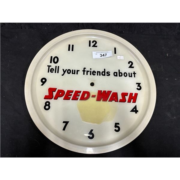 1950s speed wash clock face, 16" di
