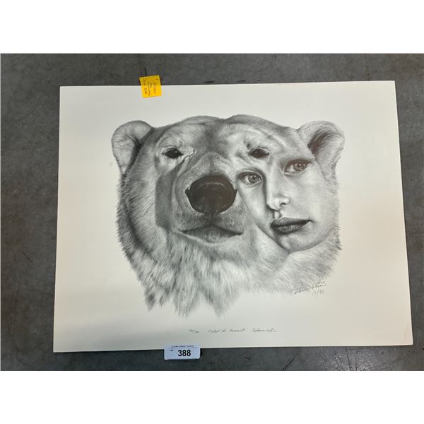 1 Polar Bear Catherine White print 27"x23"